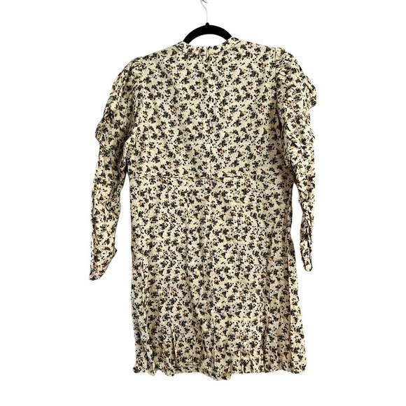 ZADIG & VOLTAIRE Runaway Floral Yellow Piping Short Summer Mini Dress M - Picture 3 of 10